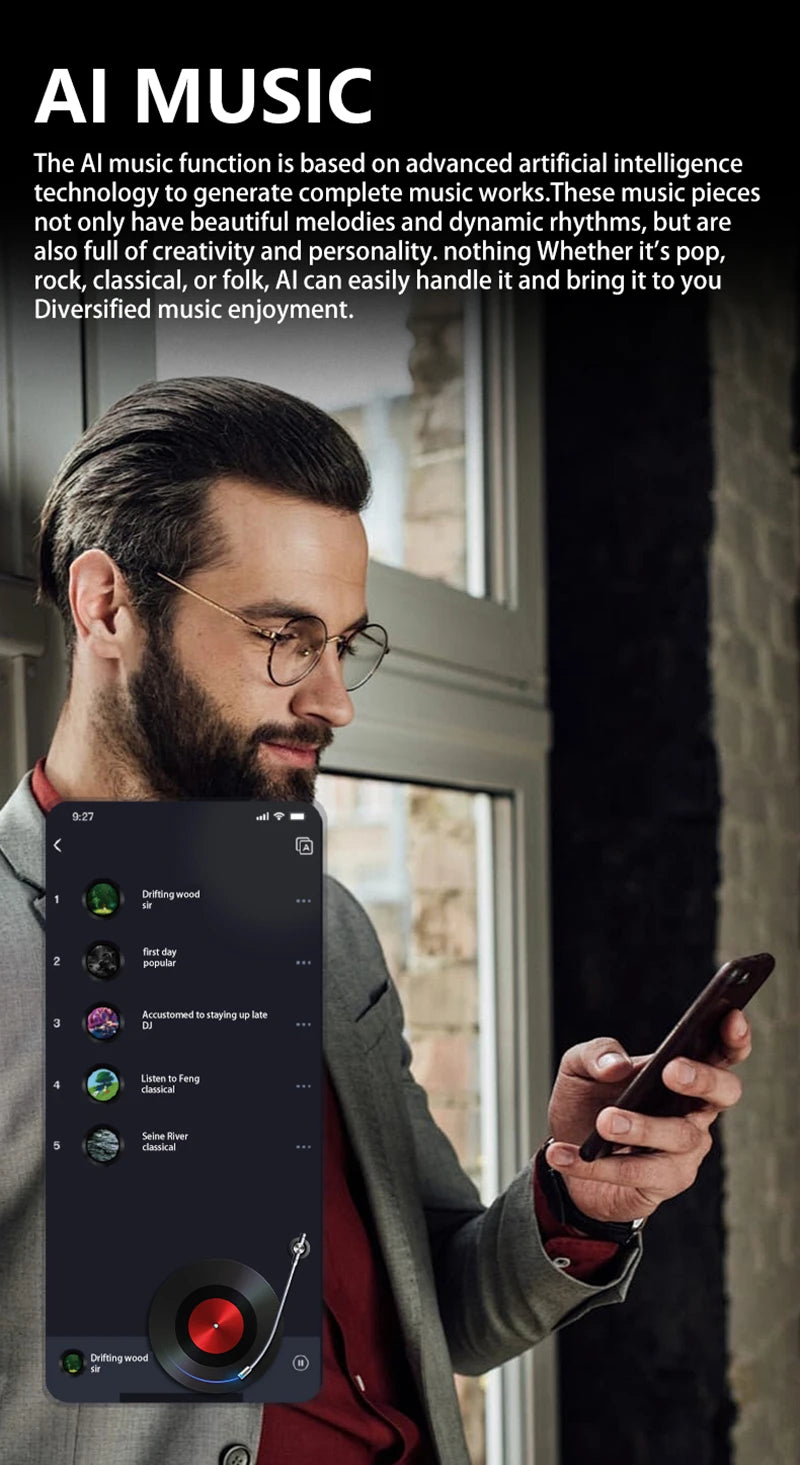 2025 AI Smart Glasses – Ray-Ban Style Bluetooth Translator
