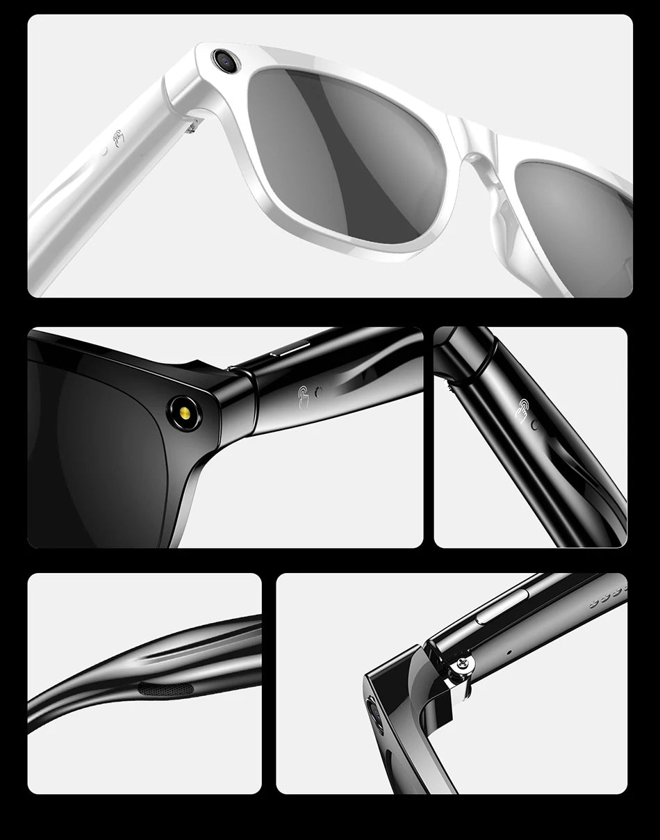 2025 Ray-Ban Style AI Smart Glasses – 100MP Cam, ChatGPT, Waterproof