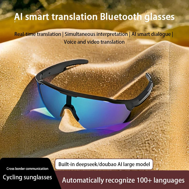 2025 AI Smart Glasses – Ray-Ban Style Bluetooth Translator
