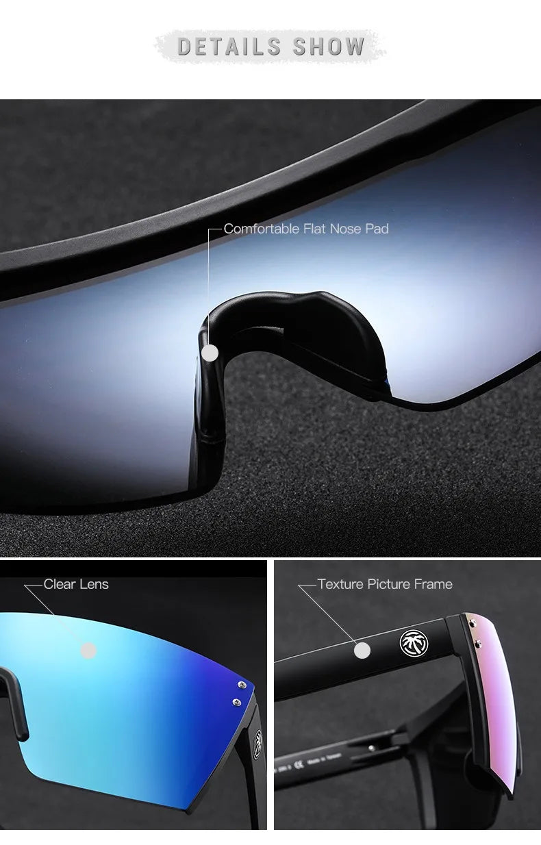 Heat Wave Sport Sunglasses HW01 – Unisex UV Eyewear, Ray-Ban Style