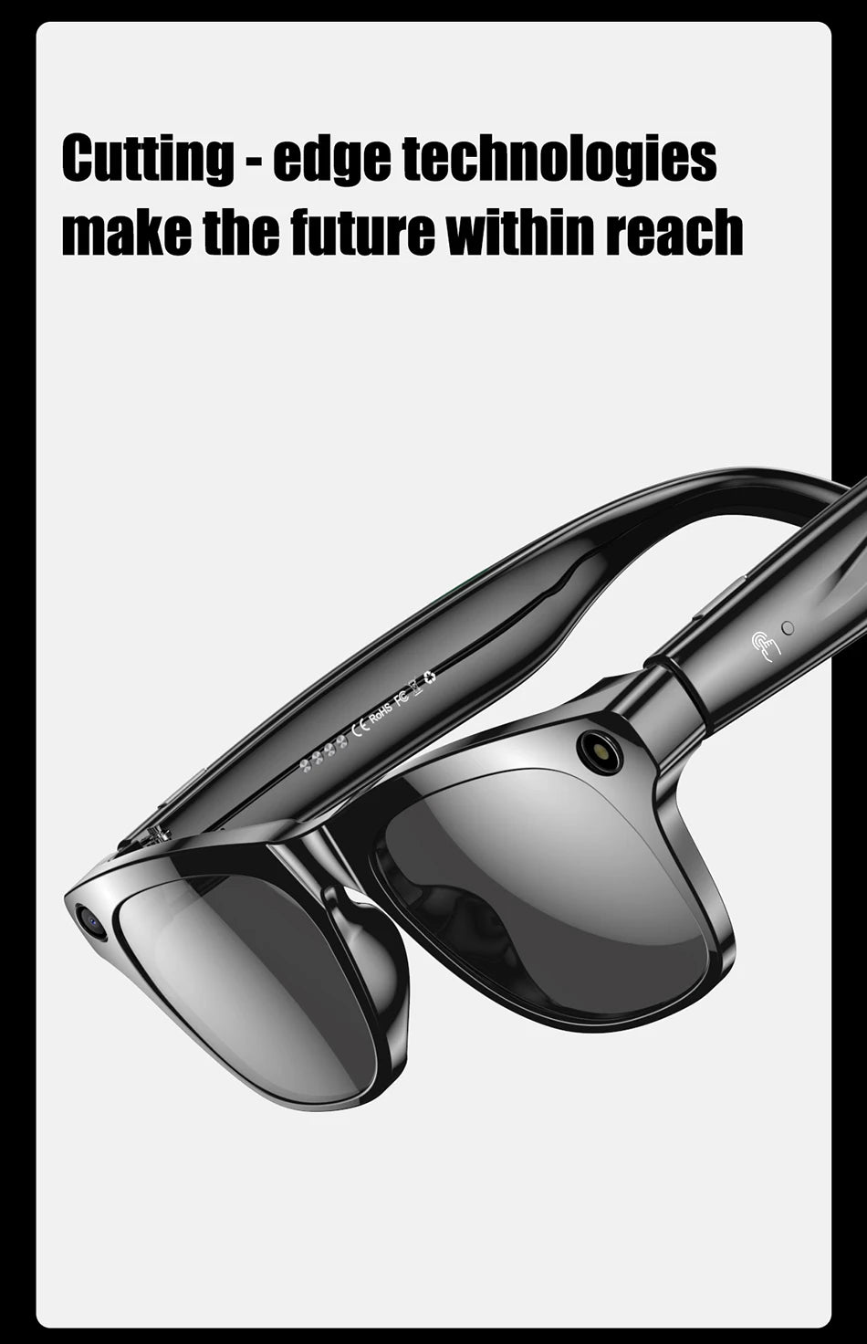 2025 Ray-Ban Style AI Smart Glasses – 100MP Cam, ChatGPT, Waterproof