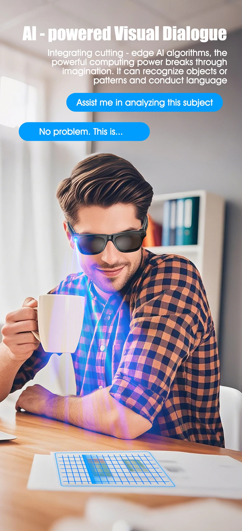 2025 Ray-Ban Style AI Smart Glasses – 100MP Cam, ChatGPT, Waterproof