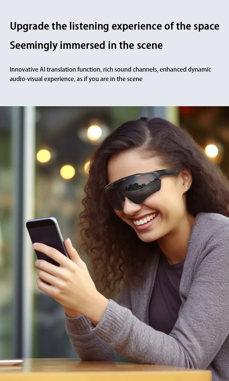 2025 AI Smart Glasses – Ray-Ban Style Bluetooth Translator