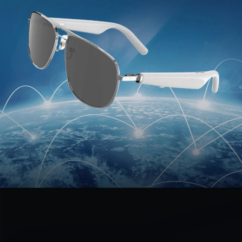 Smart Bluetooth Glasses with AI Headphones – Ray-Ban Style for Pilots