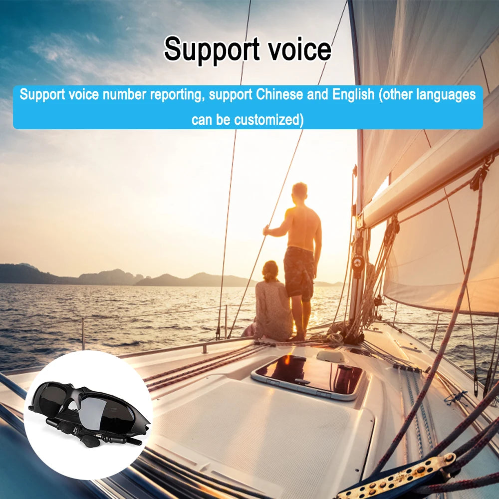 Ray-Ban Style Bluetooth Sunglasses – Wireless Headset MP3 Glasses