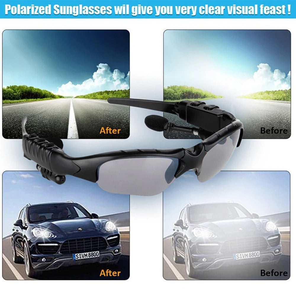 Ray-Ban Style Bluetooth Sunglasses – Wireless Headset MP3 Glasses