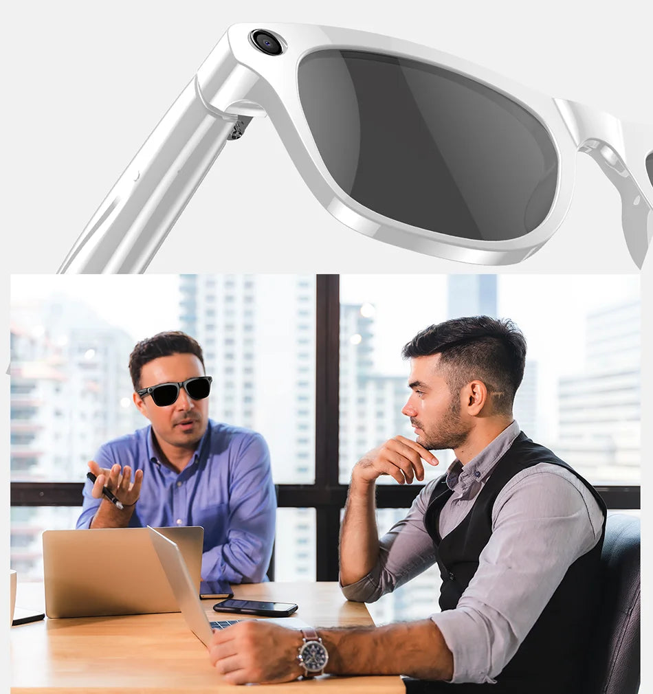 2025 Ray-Ban Style AI Smart Glasses – 100MP Cam, ChatGPT, Waterproof