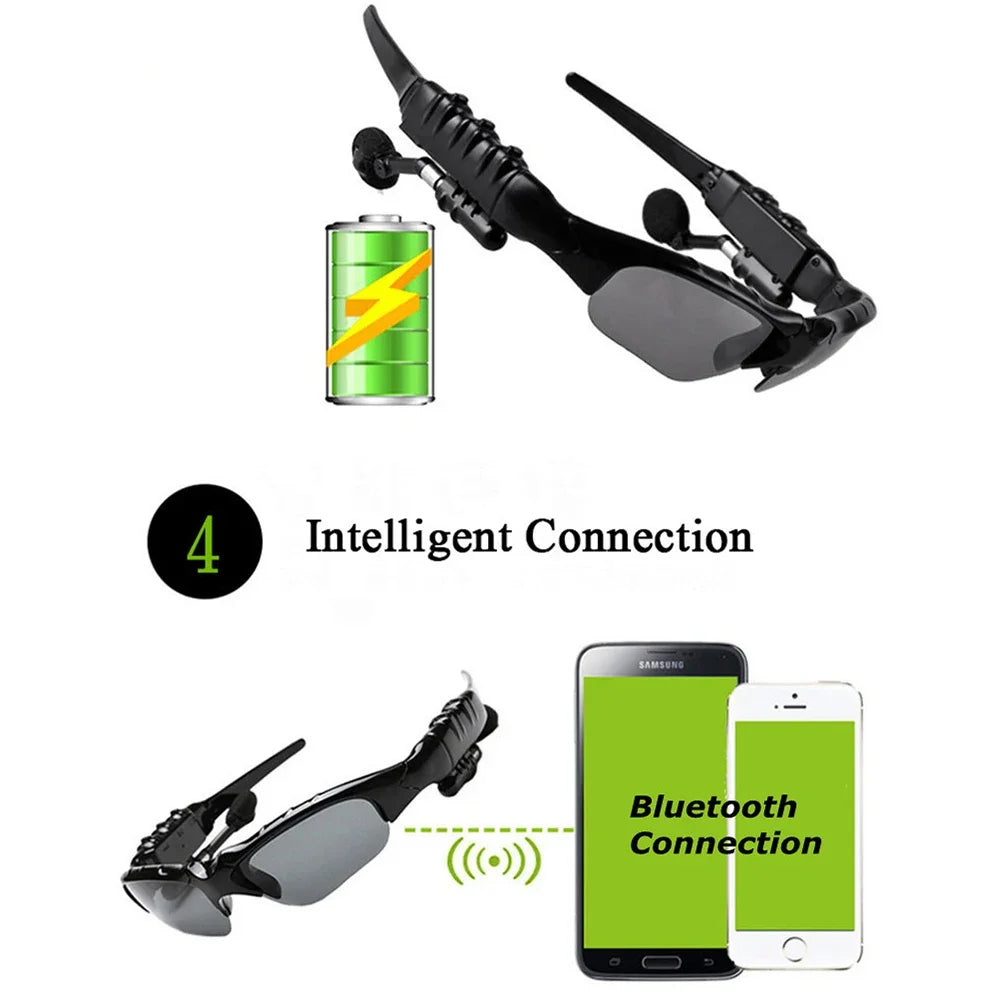 Ray-Ban Style Bluetooth Sunglasses – Wireless Headset MP3 Glasses