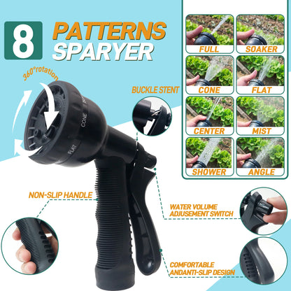 Lightweight no-kink water hose for outdoor use
