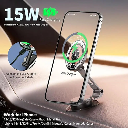 15W Magnetic Car Charger Mount