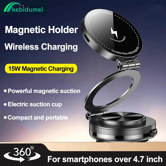 Kebidumei Magnetic Suction Phone Holder Wireless Charger