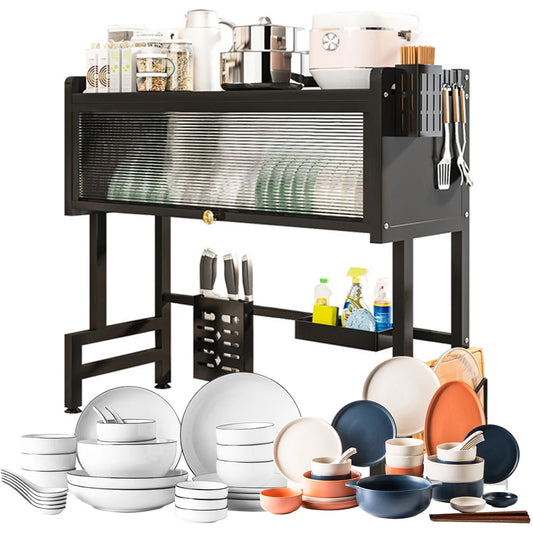 3-Tier Over the Sink Dish Drying Rack with Utensil Holder