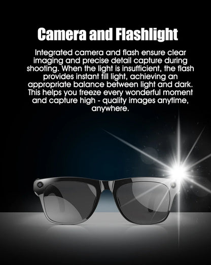 2025 Ray-Ban Style AI Smart Glasses – 100MP Cam, ChatGPT, Waterproof