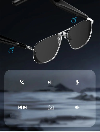 Smart Bluetooth Glasses with AI Headphones – Ray-Ban Style for Pilots