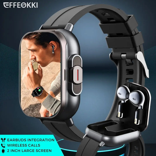 2-in-1 Smartwatch with Wireless Earbuds