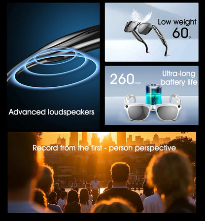 2025 Ray-Ban Style AI Smart Glasses – 100MP Cam, ChatGPT, Waterproof