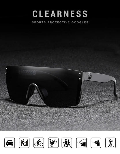 Heat Wave Sport Sunglasses HW01 – Unisex UV Eyewear, Ray-Ban Style