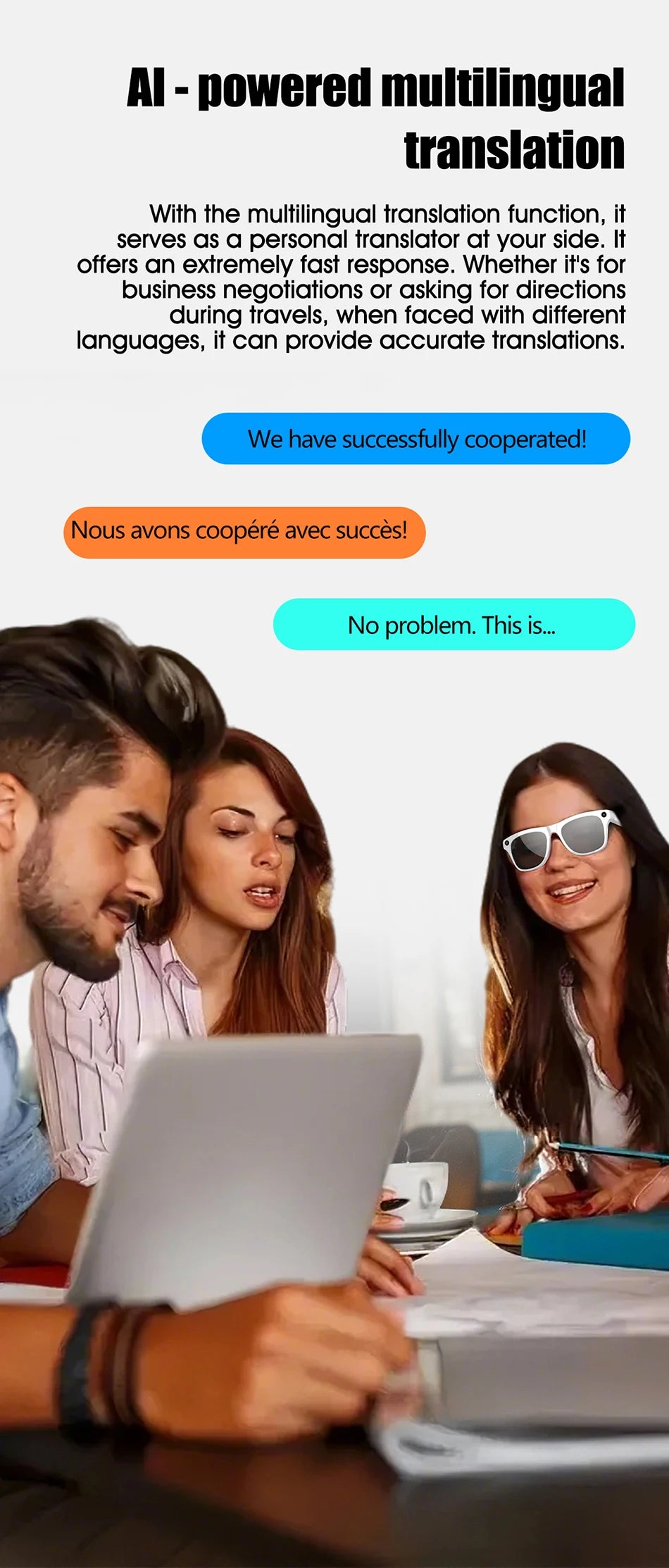 2025 Ray-Ban Style AI Smart Glasses – 100MP Cam, ChatGPT, Waterproof