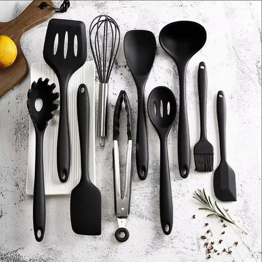 10 Piece Silicone Cookware Set for Cooking and Baking