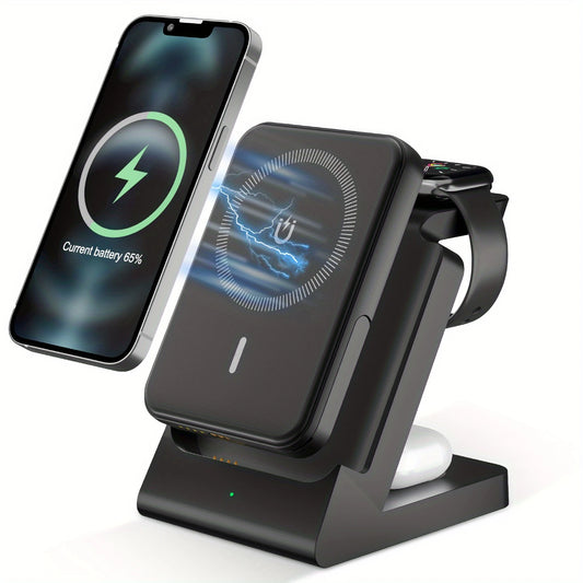 3-in-1 MagSafe power bank wireless charger for iPhone